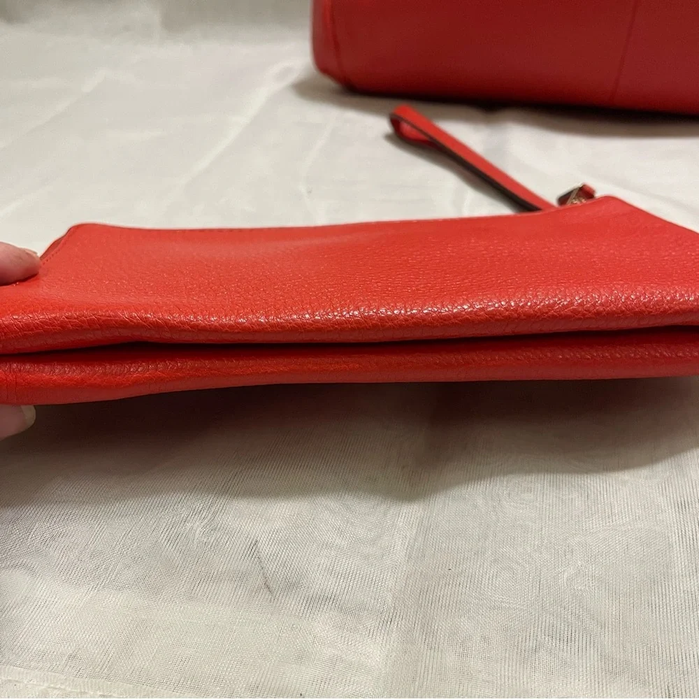 COACH Pebble Leather Double Zipper Wallet/Wristlet, EUC